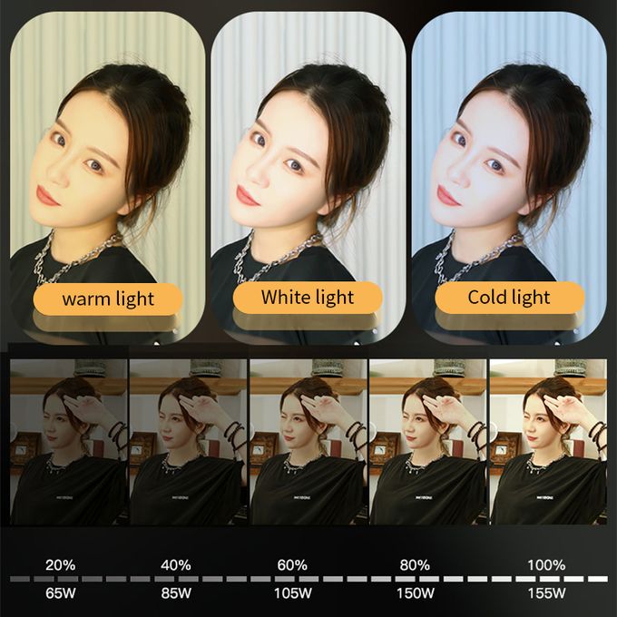 50x70CM Professional Photography Softbox Lighting Kit with 155W Dimmable LED Bulb & Remote Control