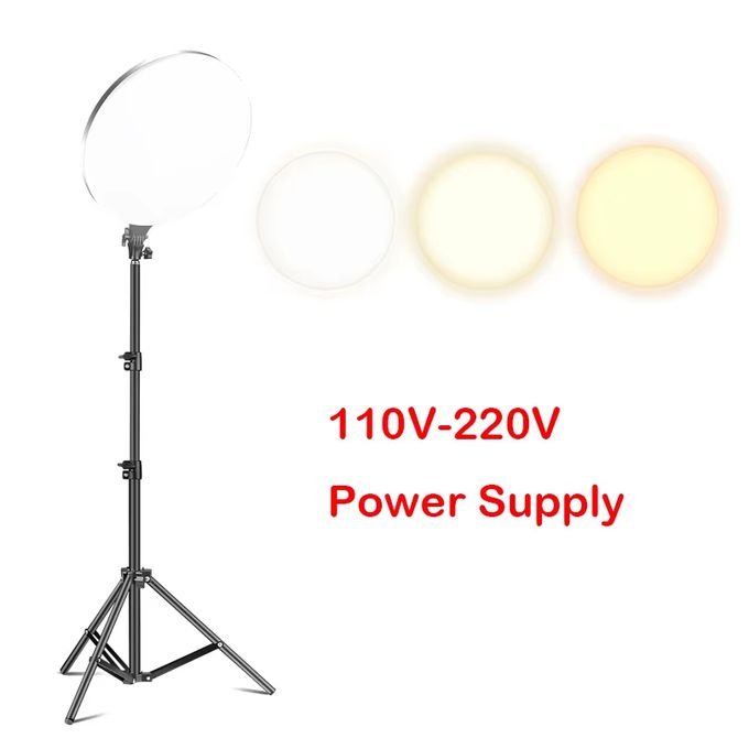 18-Inch Round Fill Lamp Light with Remote & Heavy Tripod Stand – Professional Photography Lighting