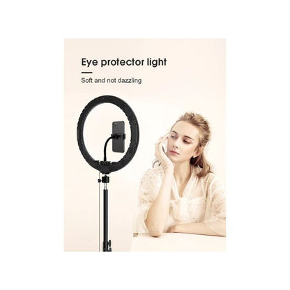 12-Inch LED Ring Light with 2M Adjustable Tripod Stand – 3 Light Modes & Phone Holder