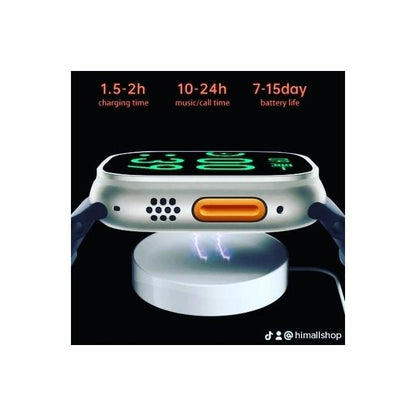 ULTRA Smart Watch – 7-in-1 Strap Combo with 2.01-Inch Display, Fitness Tracker & Wireless Charger