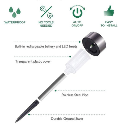 12 Pack Solar Garden Lights – Outdoor Waterproof LED Pathway Lamps for Lawn, Patio & Yard