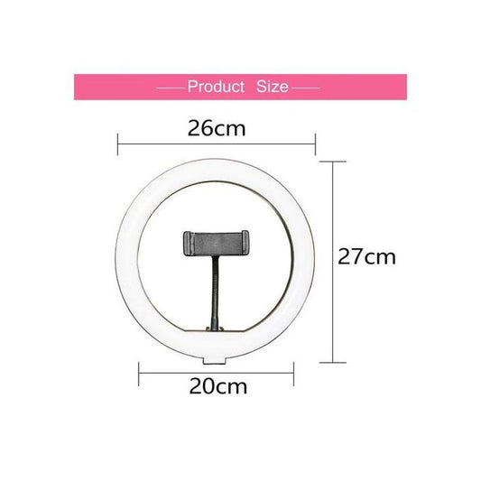 10 Inch LED Ring Light with Phone Holder – Adjustable Selfie Light for Makeup, TikTok & Live Streaming