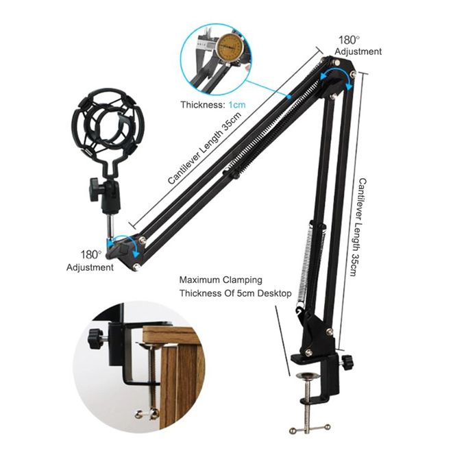 BM800 Professional Condenser Microphone Kit – Studio Recording, Podcast & Streaming Mic Set