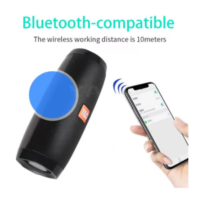 T&G TG157 Outdoor Wireless Bluetooth Speaker – Double Speakers with Flashing LED Lights & Card Slot