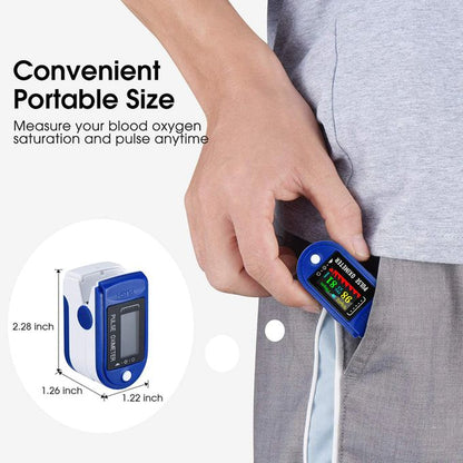 Fingertip Pulse Oximeter – Portable Blood Oxygen & Heart Rate Monitor with OLED Display for Home & Family Use