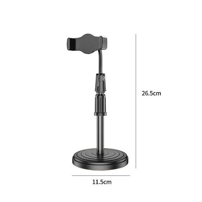 Heavy-Base Retractable Mobile Phone Holder 360° Adjustable Desk Stand