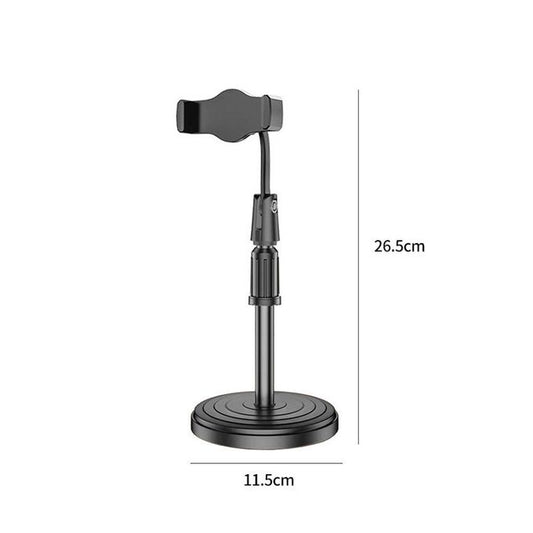 Heavy-Base Retractable Mobile Phone Holder 360° Adjustable Desk Stand