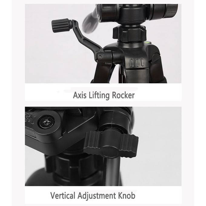 168CM Adjustable Photography Tripod Stand for Camera & Smartphone – 360° Rotation