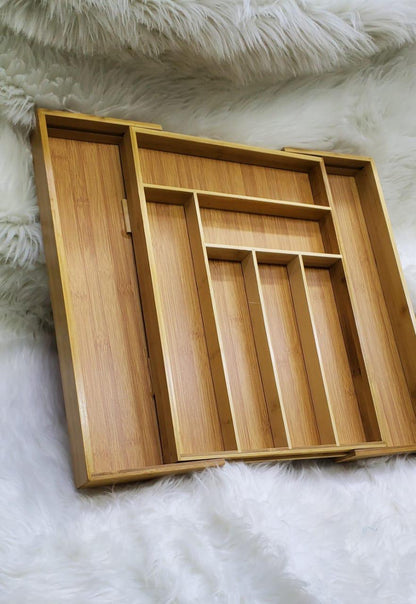 Multifunctional Expandable Bamboo Drawer Organizer