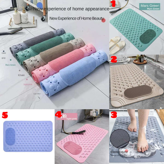 Bathroom Anti-Slip Mat with Lazy Scrubber