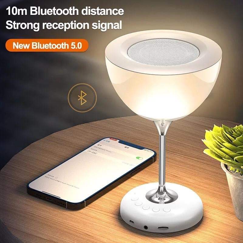 Novel Wine Glass Bedside Lamp with 6-Color Atmospheric Lights