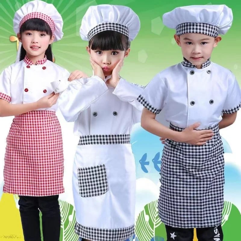 3-Piece Children’s Professional Chef Costume (CBC & Cosplay Wear)