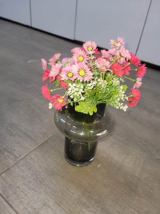 Clear Black Crystal Vase