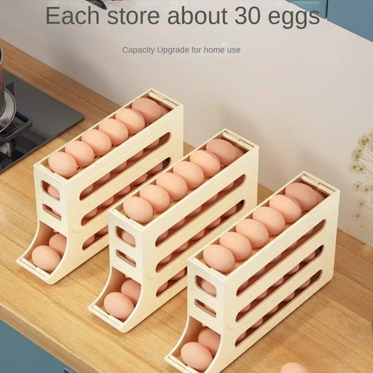 4-Layer Rolling Egg Holder/Dispenser