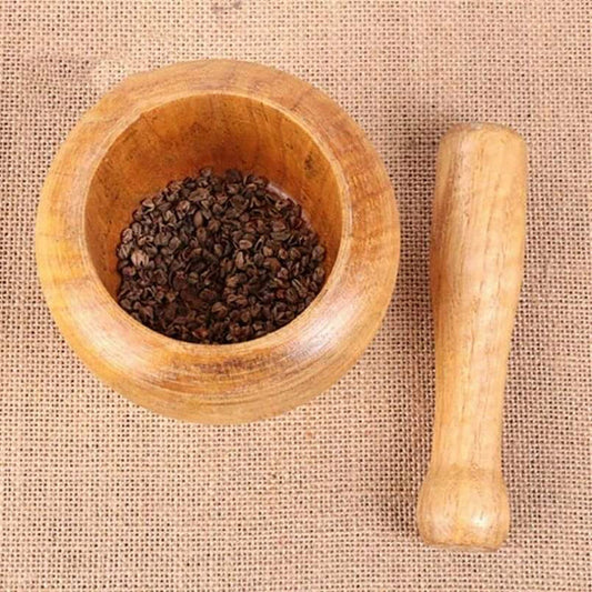 Wooden motor and pestle