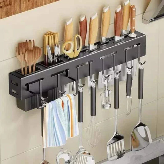 Multi functional kitchen knife storage rack