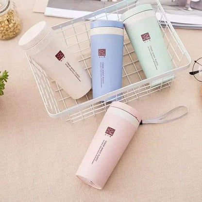 Wheat straw fiber coffee cup
