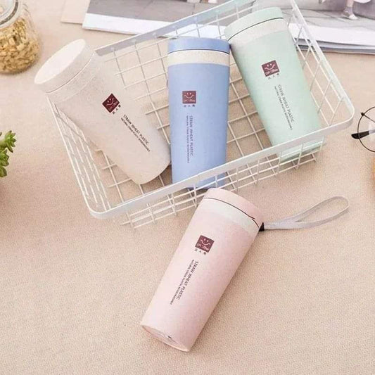 Wheat straw fiber coffee cup