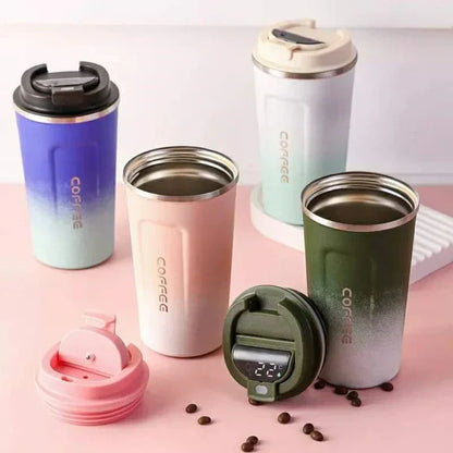 Thermos Coffee Travel Mugs with Temperature display vacuum flask
