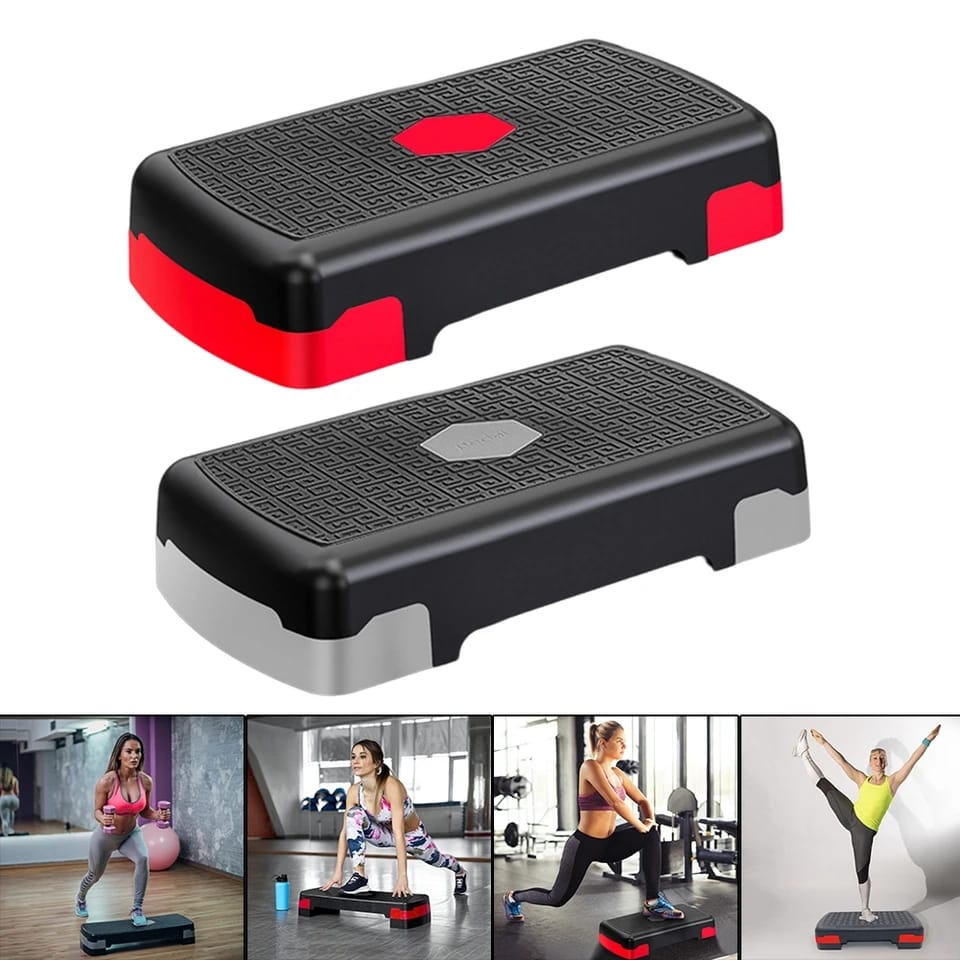 Aerobic Fitness Stepper with Adjustable Gym Exercise Foot Pedal