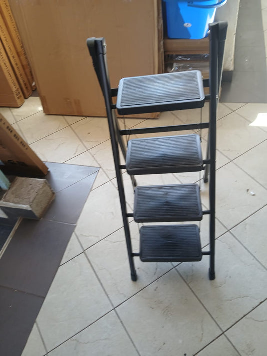 4-Step Black Foldable Ladder