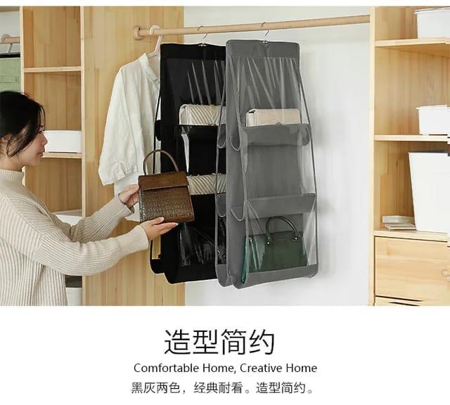 6 Pocket Double Sided Handbag/Purse Hanging Organizer