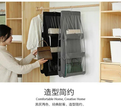 6 Pocket Double Sided Handbag/Purse Hanging Organizer