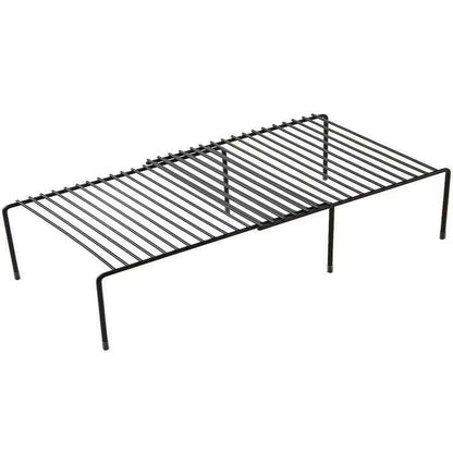 Expandable metallic shelf raiser