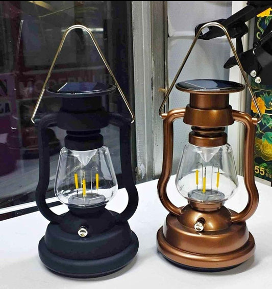 3-in-1 Solar, Rechargeable and Manual Lantern Lamp