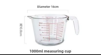 1000ml Glass Measuring Cup – Precise & Durable
