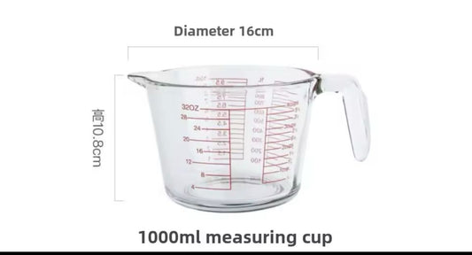 1000ml Glass Measuring Cup – Precise & Durable