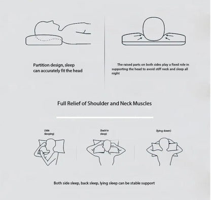 Washable 3D Quilted Cervical Latex Pillow 1Pcs