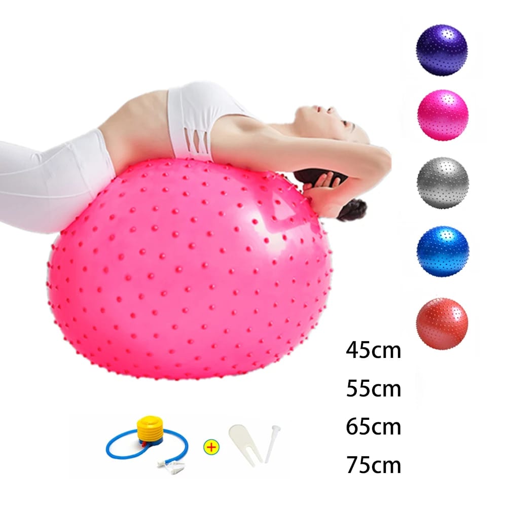 Spike Gym Ball Anti-Burst, Slip-Resistant Exercise Ball for Fitness & Therapy