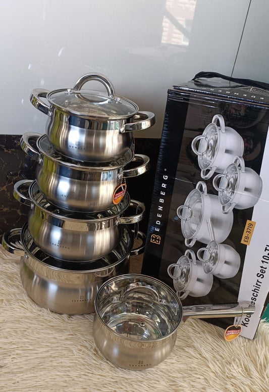 10pcs Edenberg Stainless Cookware