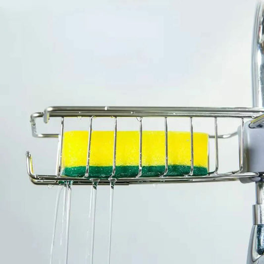 Stainless steel faucet rack / sink tidy with towel rack