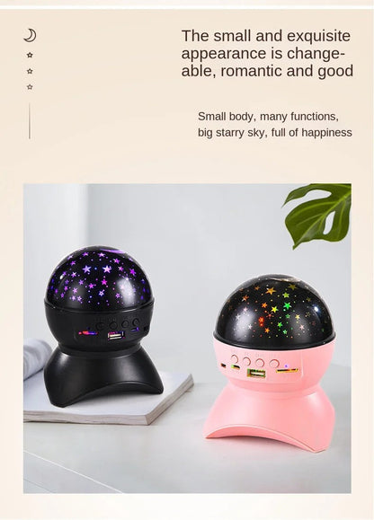 Star Projector sky Colorful Light, High Sound Bluetooth Speaker with colourful Sky light