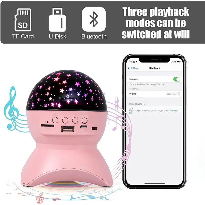 Star Projector sky Colorful Light, High Sound Bluetooth Speaker with colourful Sky light