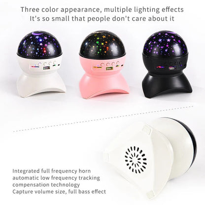 Star Projector sky Colorful Light, High Sound Bluetooth Speaker with colourful Sky light