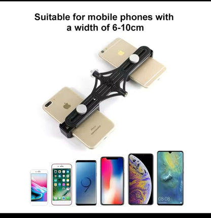Ring Light with Universal Dual Position Mobile Phone Clip Mini Metal Desktop Multi-function Tripod Bracket Holder