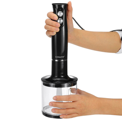 Sokany 4-in-1 Multifunction Hand Blender, Food Processor, Egg Beater Mixer