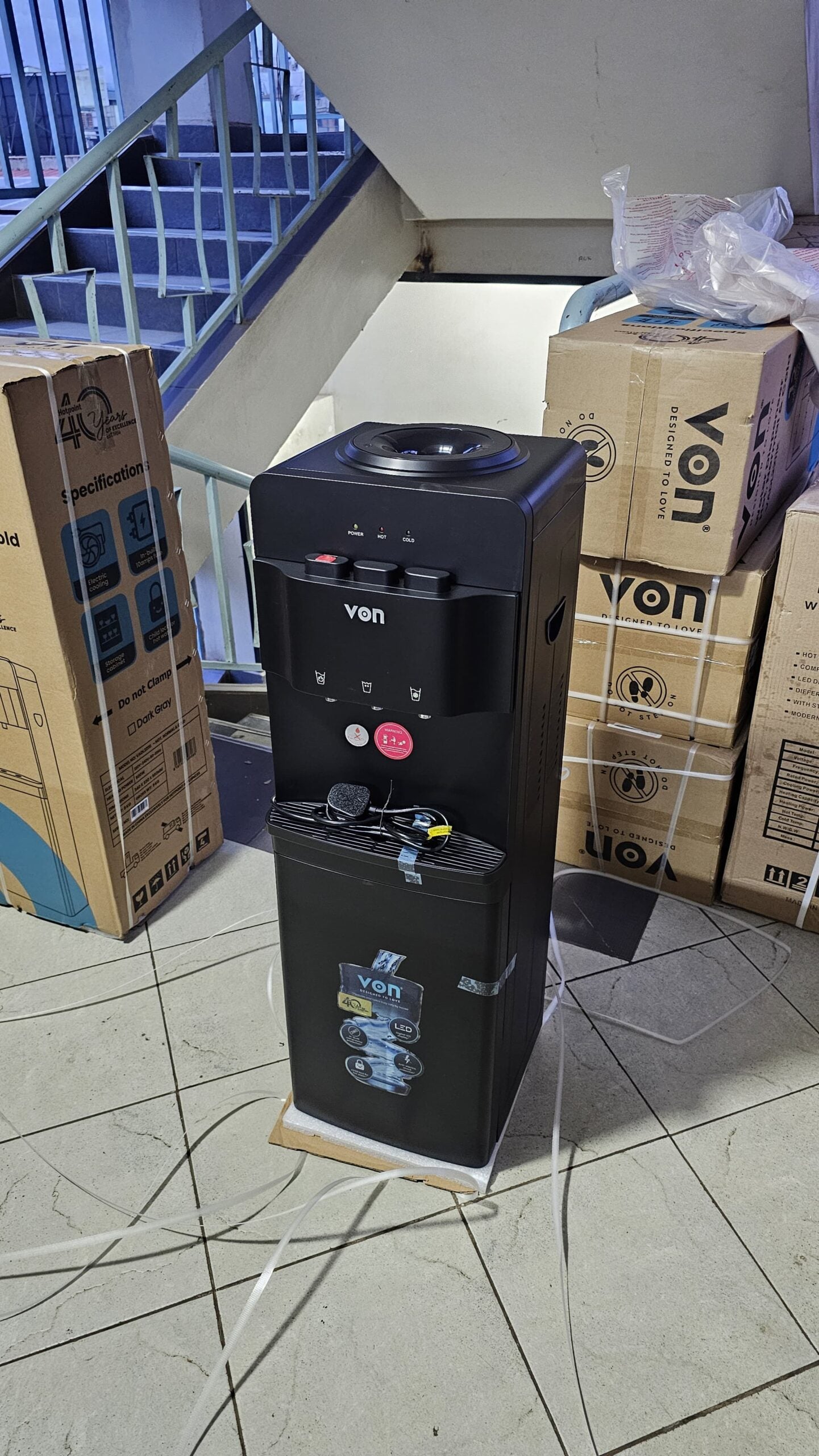 Von VADL2211K Water Dispenser Electric Cooling With Cabinet