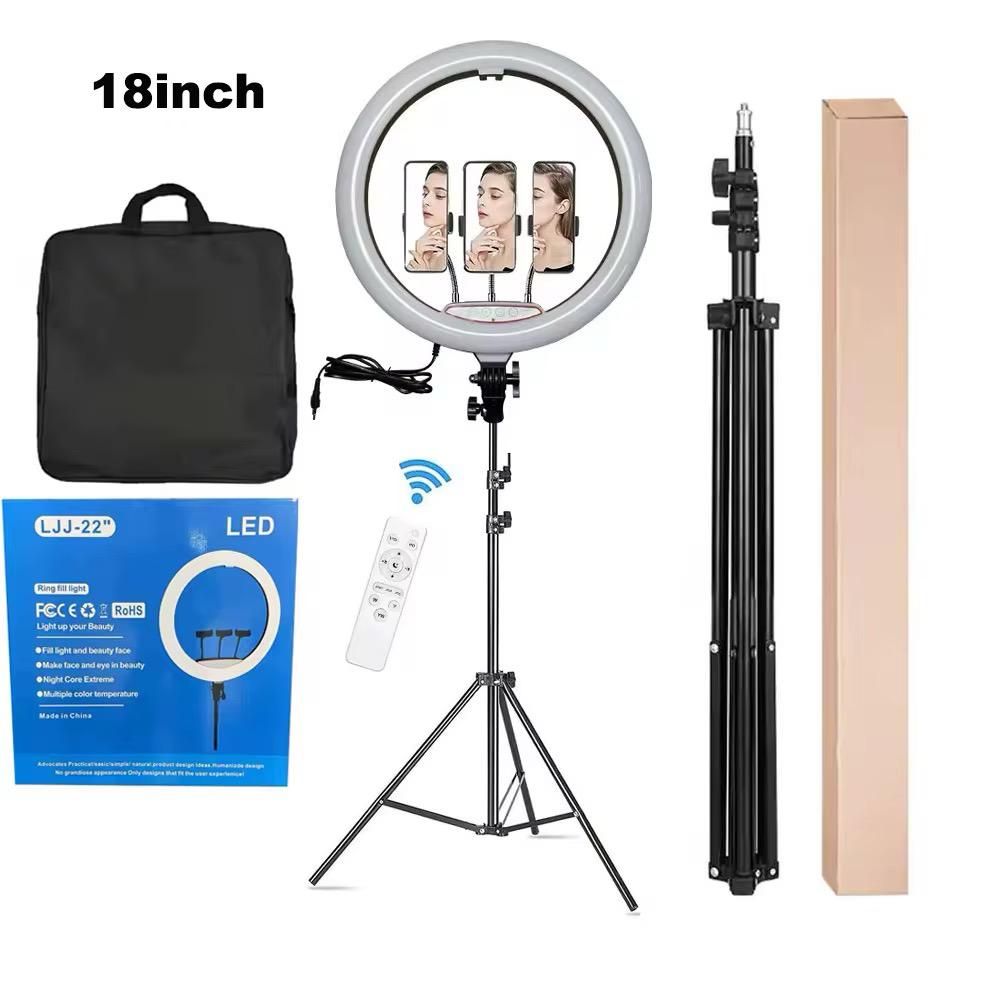 18-Inch 55W LED Ring Light with 7ft Tripod Stand + Remote Control