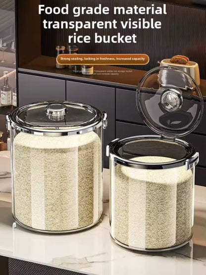 Airtight transparent rice bucket 5kg/10kg