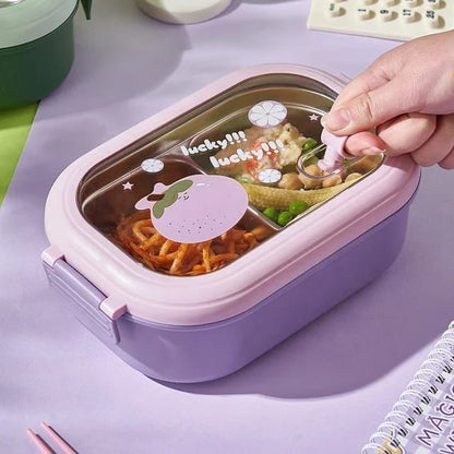 Bento lunch box with 2 compartment