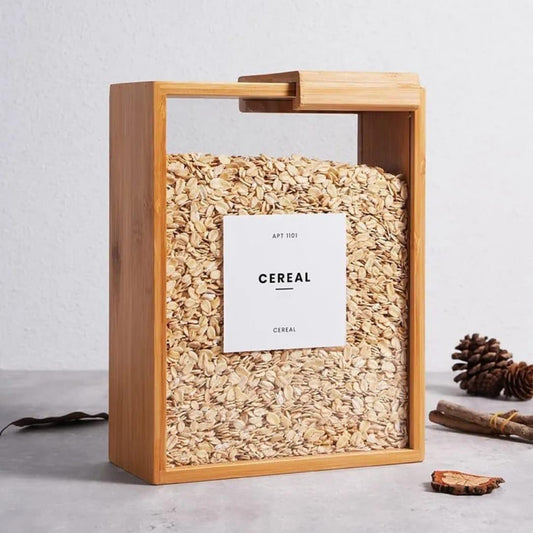 Bamboo Food/cereal Storage containers/Pantry organizer Storage Box