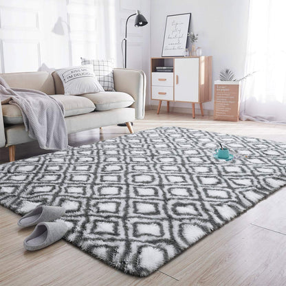 Fluffy Patterned Carpets 5 by 8