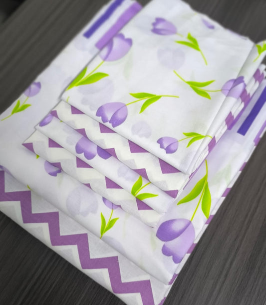 6pc Flat  Bedsheet (7by8)