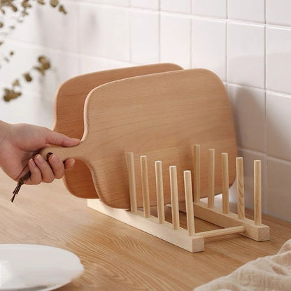 Bamboo plate /pot lids holder