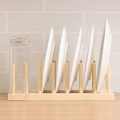 Bamboo plate /pot lids holder
