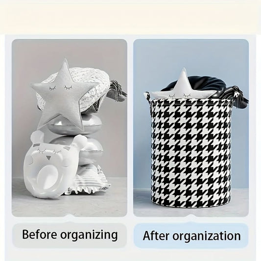 Foldable Laundry/Modern Fabric Storage Basket with Handle